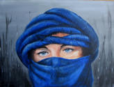 Beduinin mit blauen Augen
